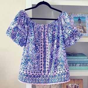 Lilly Pulitzer Off the Shoulder Top